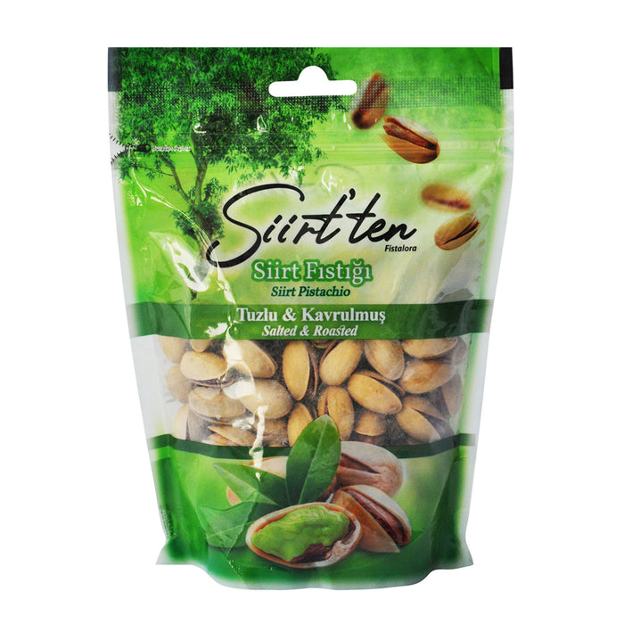 Discover the bold, nutty flavor of Siirtten Fistalora Roasted Salted Siirt Pistachios, a premium snack straight from the fertile lands of Siirt, Türkiye.