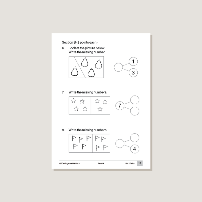 Singapore Math Common Core Tests 1A - Blemished