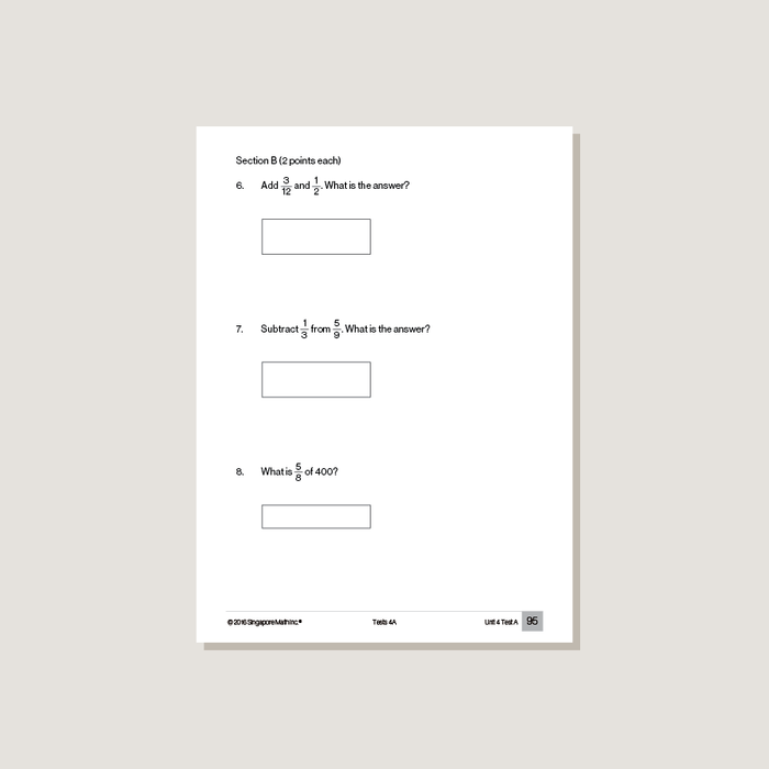 Sample page from Primary Mathematics Common Core Edition