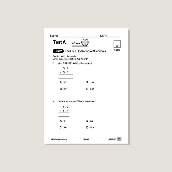 Sample page from Primary Mathematics Common Core Edition