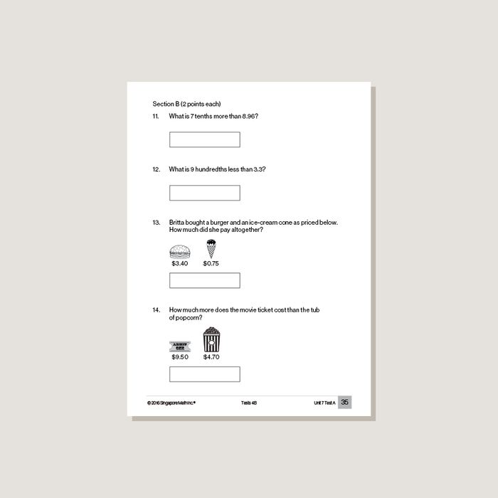 Sample page from Primary Mathematics Common Core Edition