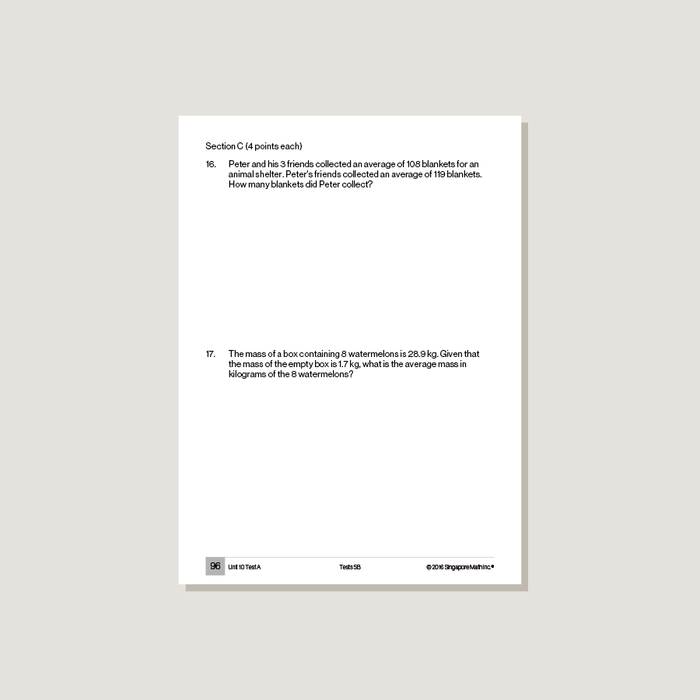 Sample page from Primary Mathematics Common Core Edition