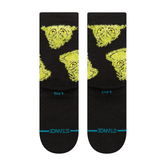 Stance Kids' Crew Socks - Mean One - Black