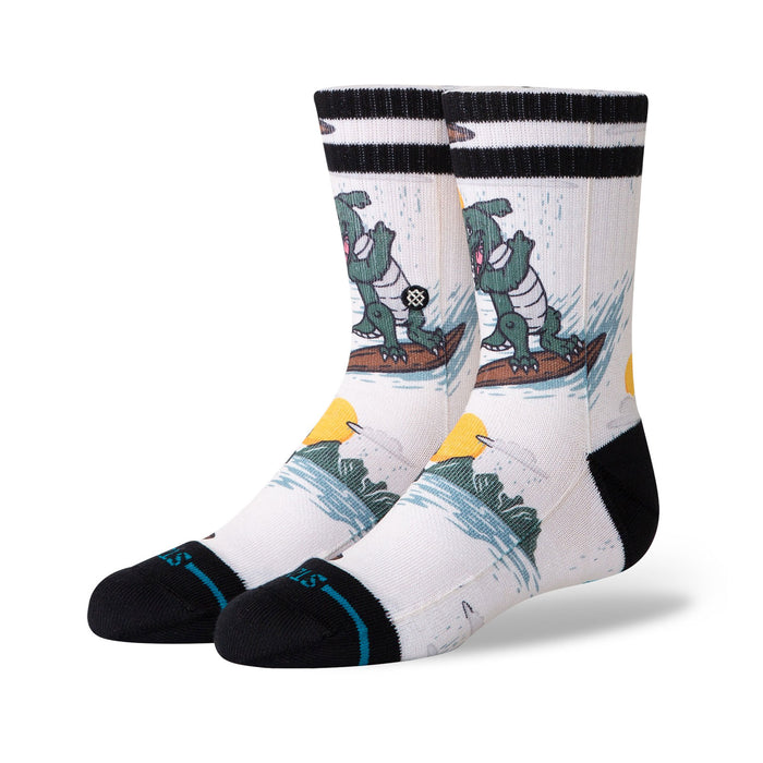 Stance Kids' Crew Socks - Party Wave Crew - Off White
