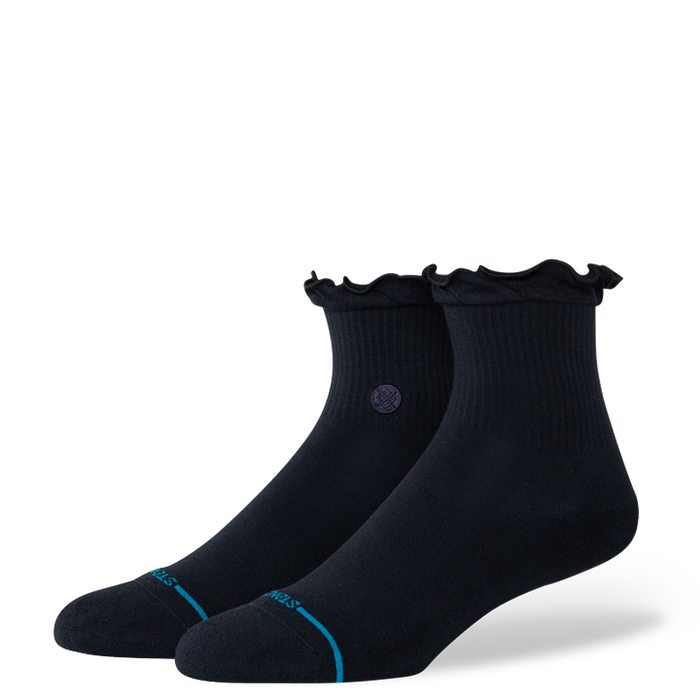 Stance Women's Ruffle Quarter Socks - Icon Quarter - Black