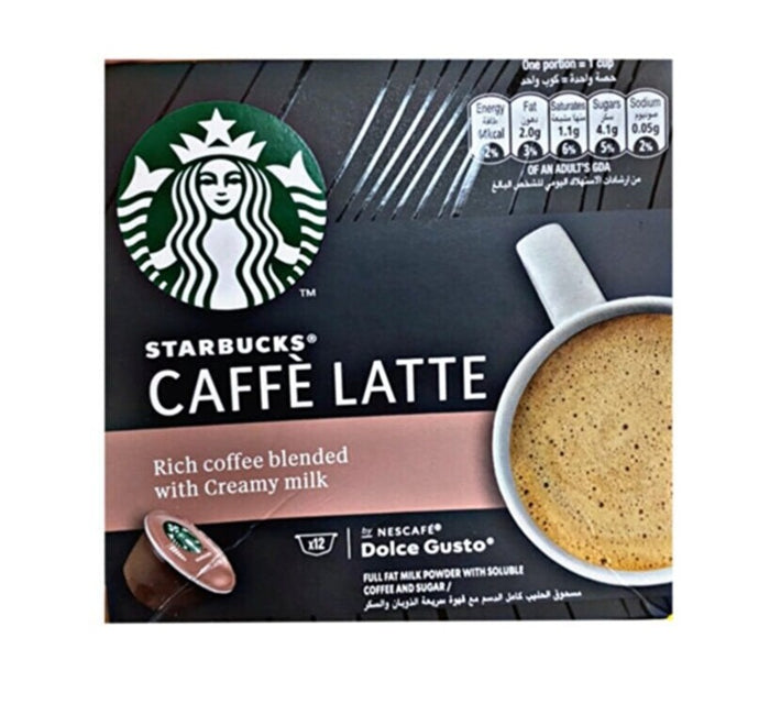 Starbucks Caffe Latte 12x Capsule Coffee