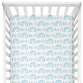 Sugar + Maple Crib Sheet - Rainbow Blue