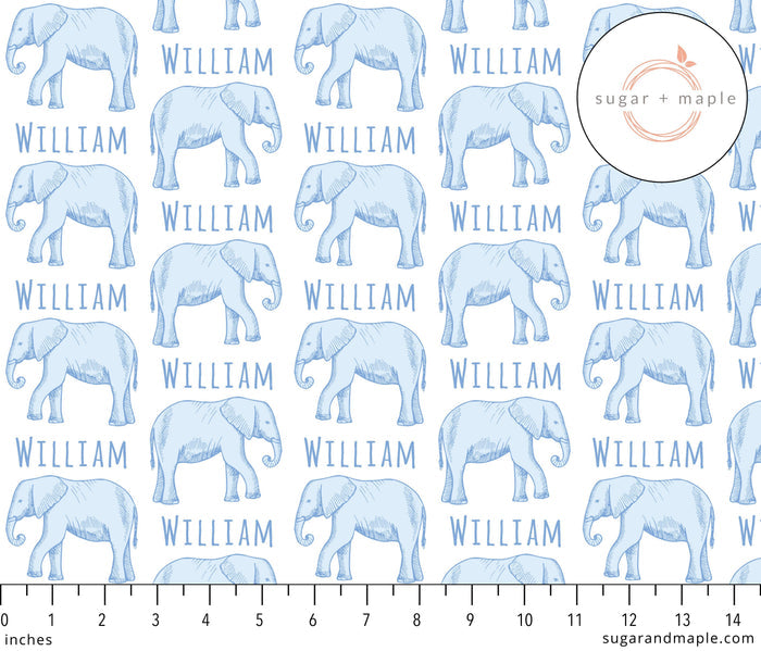 Sugar + Maple Large Blanket & Hat Set - Elephant Blue
