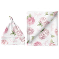 Sugar + Maple Large Blanket & Hat Set - Pink Peonies