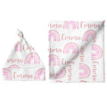 Sugar + Maple Large Blanket & Hat Set - Rainbow Pink