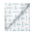 Sugar + Maple Large Stretchy Blanket - Anchor Blue