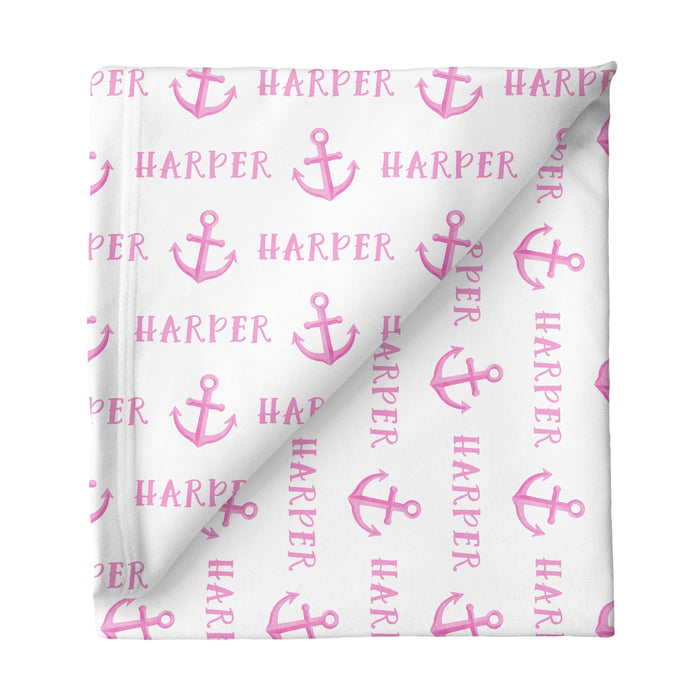 Sugar + Maple Large Stretchy Blanket - Anchor Pink