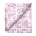 Sugar + Maple Large Stretchy Blanket - Elephant Pink