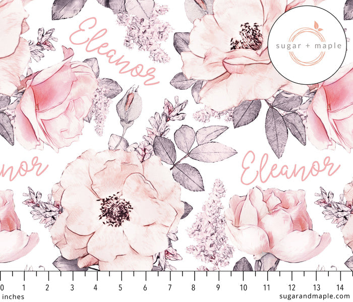 Sugar + Maple Large Stretchy Blanket - Wallpaper Floral