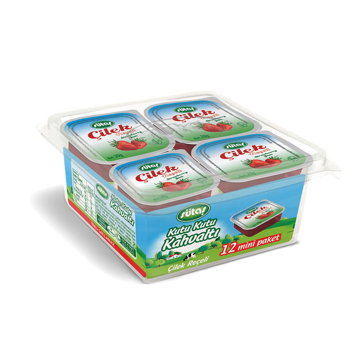 Enjoy classic strawberry sweetness in convenient single-serve cups. Sutas Strawberry Jam delivers a bright, fruity flavor that’s perfect for breakfasts, snacks, and on-the-go moments. Spread it on toast, swirl into yogurt, or pair with cheese boards for a quick treat