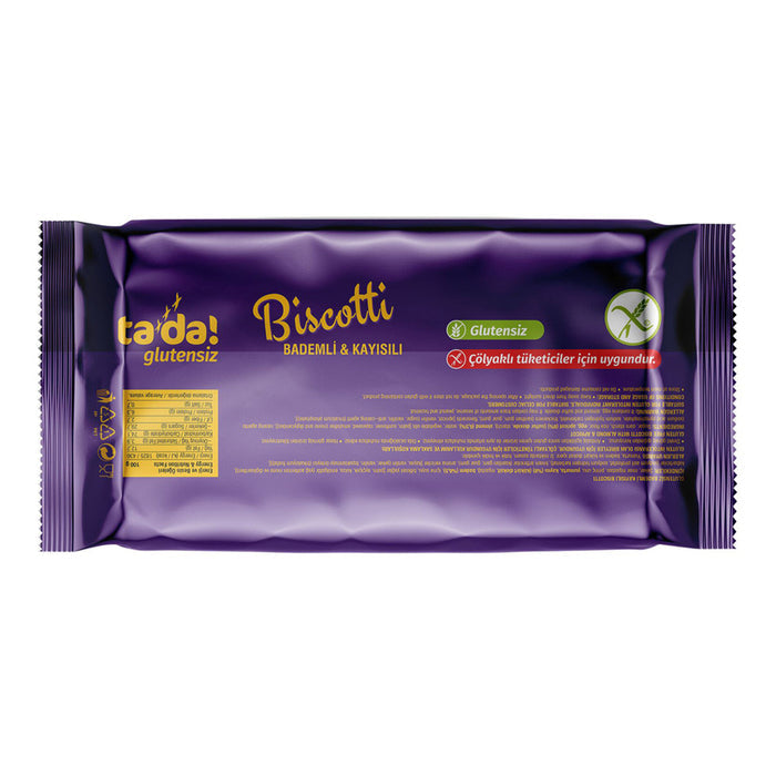 Experience the perfect crunch with Tada Gluten-Free Almond & Apricot Biscotti. Made in Türkiye, this