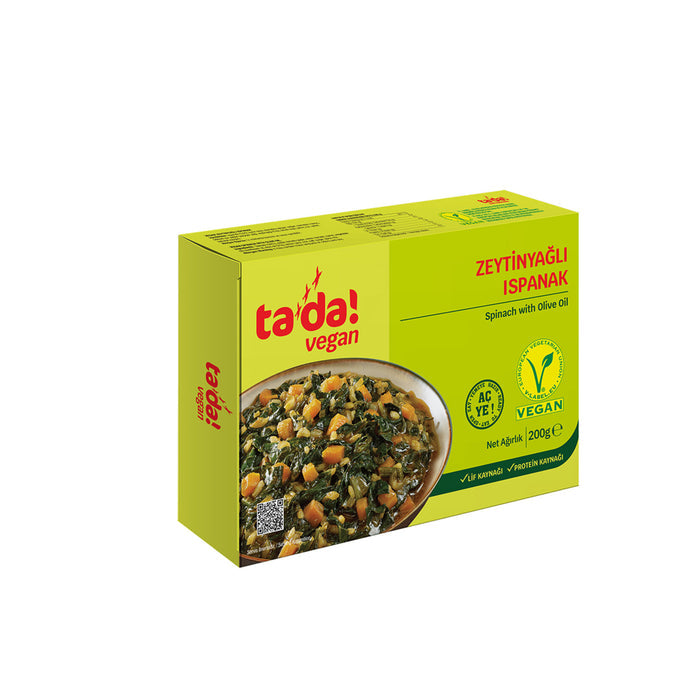 Tada Vegan Olive Oil Spinach Dish brings the authentic taste of traditional Turkish olive oil dishes