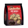 Tadelle Kup Wafer with Dark Chocolate Cream is a rich and crunchy treat made in Türkiye, combining crispy wafer layers with a bold dark chocolate and cocoa cream filling.