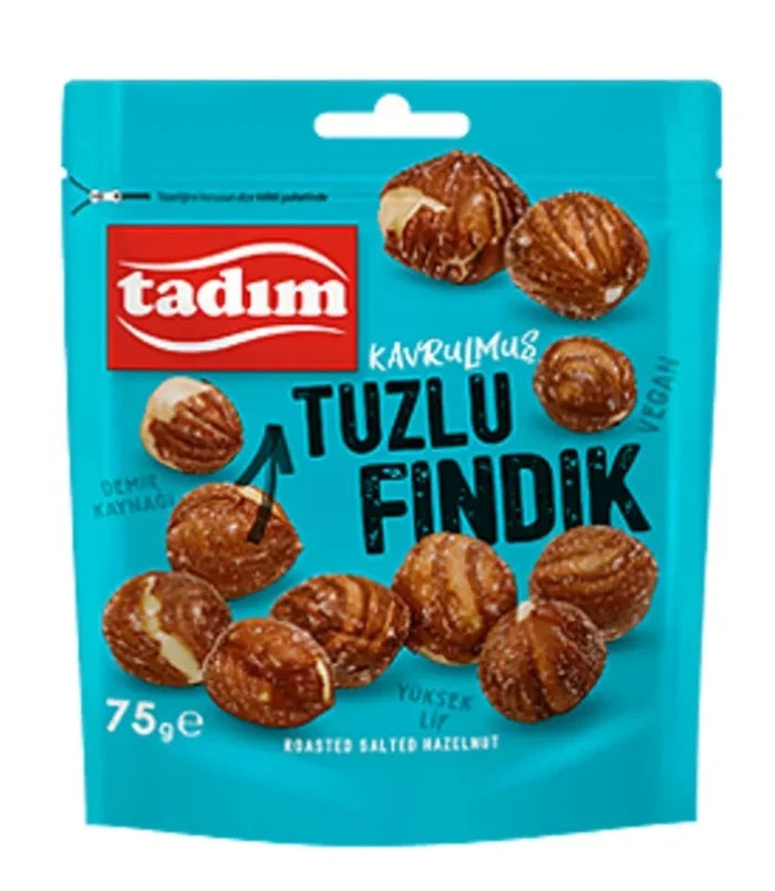 Tadım Roasted Salted Hazelnuts (Tuzlu Fındık İçi) 75 G