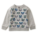 Tea Collection Raccoon Baby Popover - Med Heather Grey