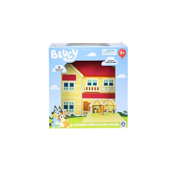 Toysmith Moose Toys Bluey Wooden Carry Along House