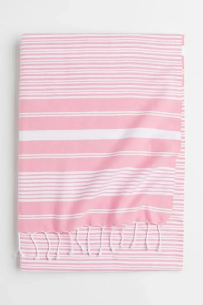 Peshtemal 100% Cotton Bath Towel Pink