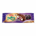Experience the irresistible fusion of flavors in Ulker Halley Black Mulberry Sandwich Biscuit.