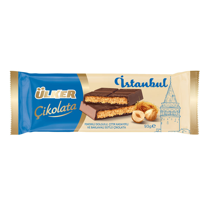 Ülker Istanbul Chocolate with Hazelnut & Kadaifi front packaging