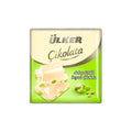 Ulker White Chocolate Bar with Pistachio brings together the smooth creaminess of white chocolate and the rich crunch of 9% premium Antep pistachios.