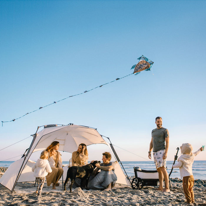 Family using Veer Family Basecamp Tent - White