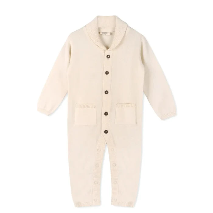 Viverano Organics Milan Shawl Sweater Knit Baby Jumpsuit