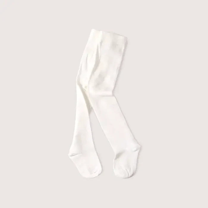 Viverano Organics Organic Blend Fine Knit Basic Baby Girl Tights - Plain