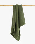 Waffle Bath Towel in Forest green - MagicLinen