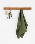 Waffle hand Towel in Forest green