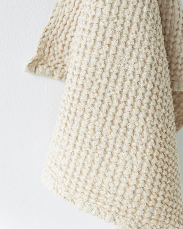 Waffle Face Towel in Vanilla | MagicLinen