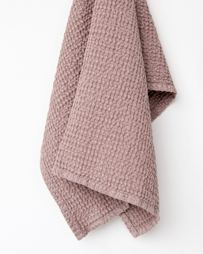 Waffle hand Towel in Woodrose