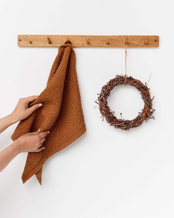 Waffle Kitchen Towel in Cinnamon