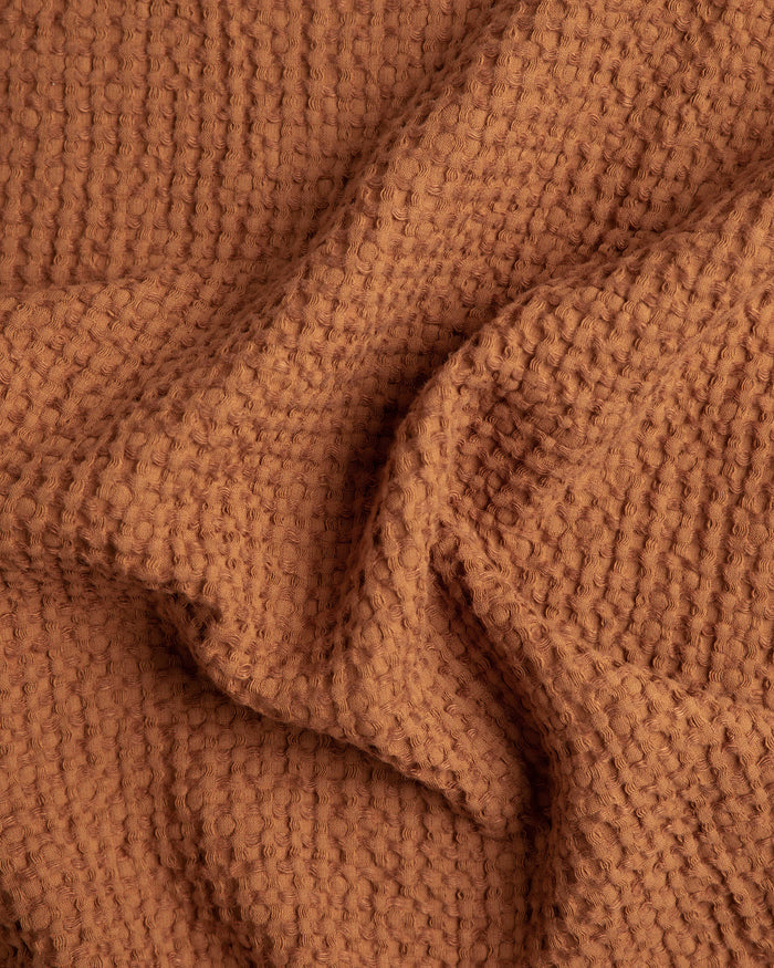 Waffle hand Towel in Cinnamon - MagicLinen