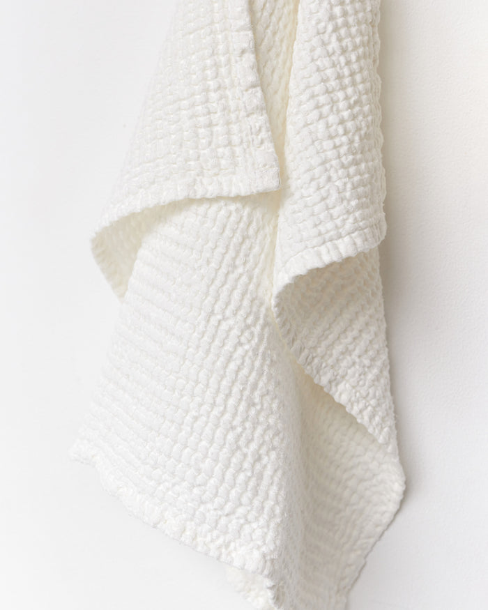 Waffle Kitchen Towel in White