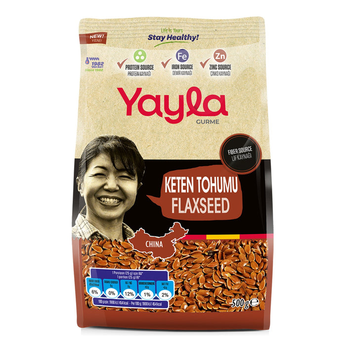 Yayla Gourmet Flaxseed 17.6 oz (Yayla Keten Tohumu 500 G)