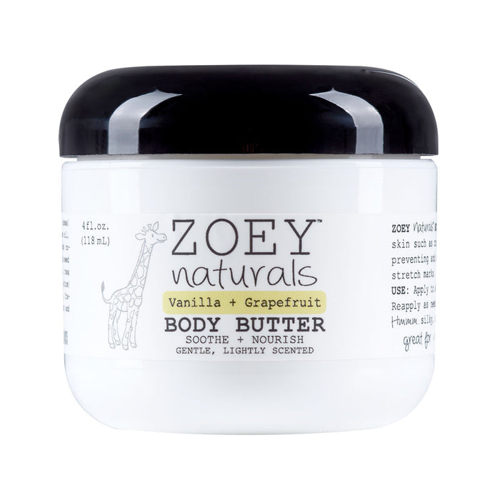 Zoey Naturals Body Butter - 4 fl oz - Vanilla + Grapefruit