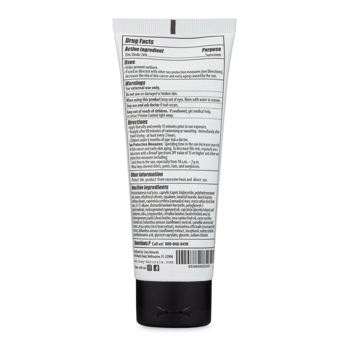 Zoey Naturals Broad Spectrum SPF 50+ Tube Sunscreen - 3 fl oz - Fragrance Free