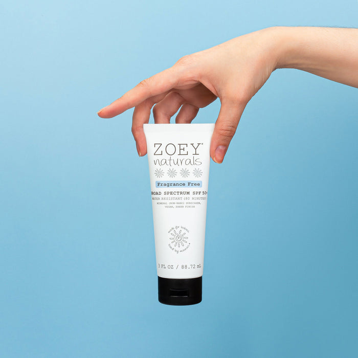 Zoey Naturals Broad Spectrum SPF 50+ Tube Sunscreen - 3 fl oz - Fragrance Free