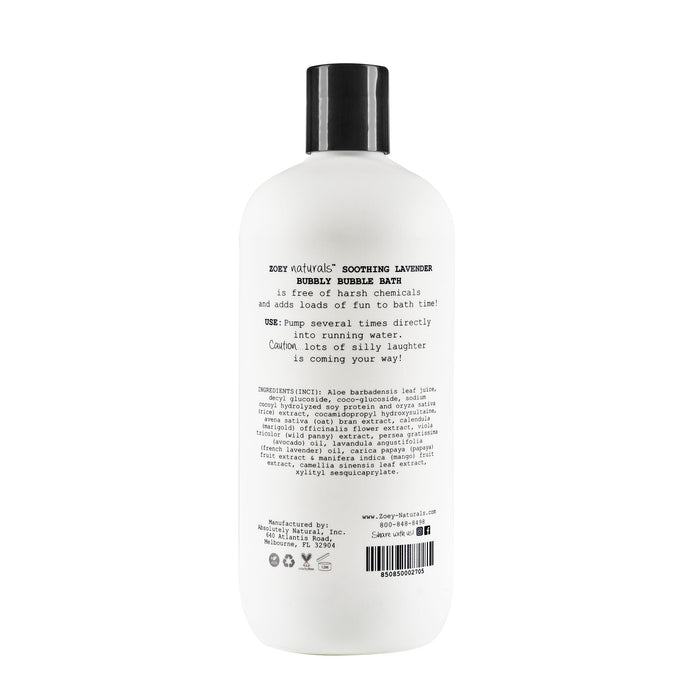 Zoey Naturals Bubbly Bubble Bath - 17 fl oz - Soothing Lavender