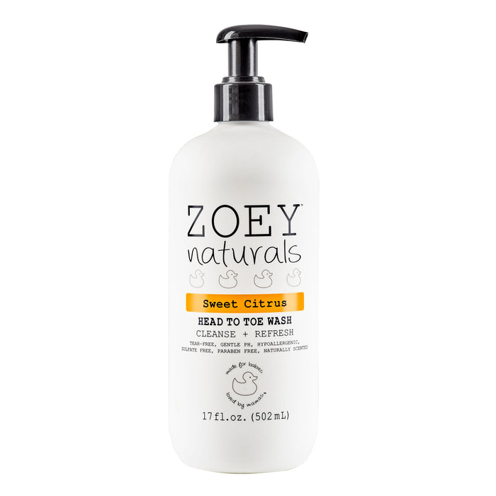 Zoey Naturals Head To Toe Wash - 17 fl oz - Sweet Citrus