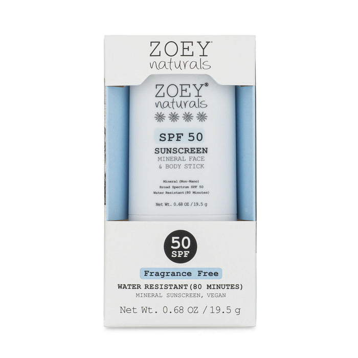 Zoey Naturals SPF 50 Stick Sunscreen - 0.68 fl oz - Fragrance Free
