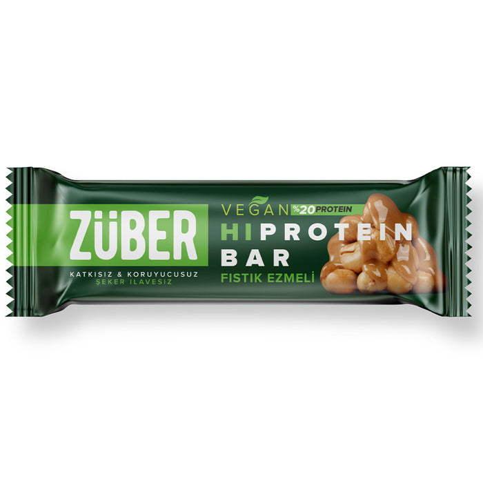 Zuber Peanut Butter Vegan Protein Bar is a delicious plant-based snack packed with natural energy and flavor.